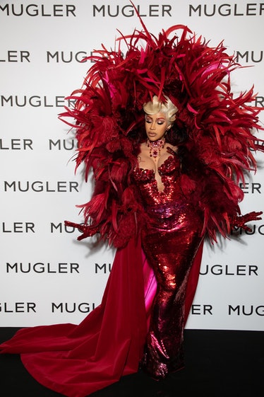 Cardi B wearing over-the-top vintage Mugler